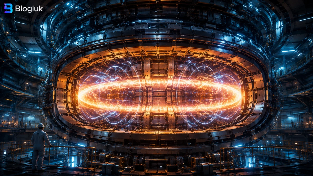 Tokamak reaktöründe manyetik alanlarla kontrol edilen sıcak plazmanın görselleştirilmesi